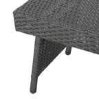 GDFStudio Olivia Outdoor Wicker 3 Piece Armless Adjustable Chaise Lounge Chat Set