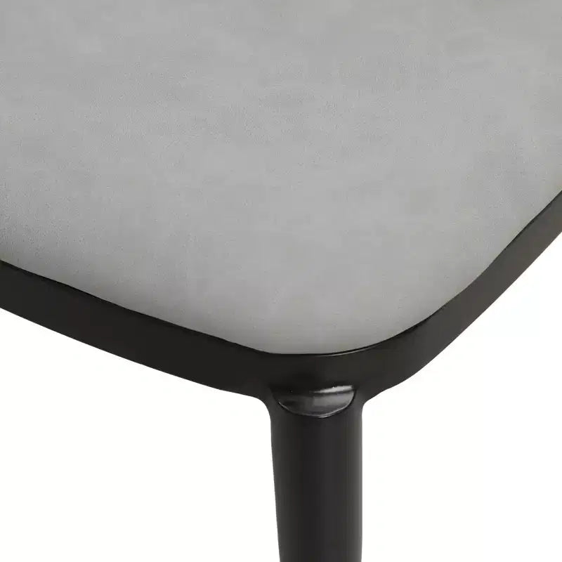 LeisureMod Verve 5-delige eetset - ronde tafel met MDF-blad van 36, 4 leren eetkamerstoelen