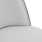 LeisureMod Verve 5-delige eetset - ronde tafel met MDF-blad van 36, 4 leren eetkamerstoelen
