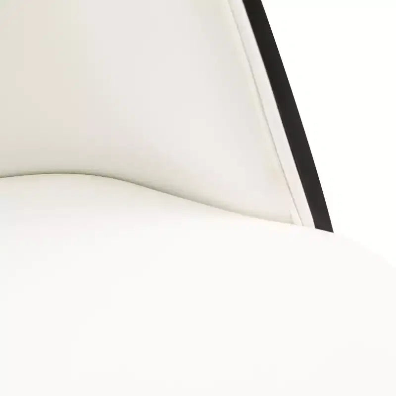 LeisureMod Verve 5-delige eetset - ronde tafel met MDF-blad van 36, 4 leren eetkamerstoelen