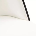 LeisureMod Verve 5-delige eetset - ronde tafel met MDF-blad van 36, 4 leren eetkamerstoelen