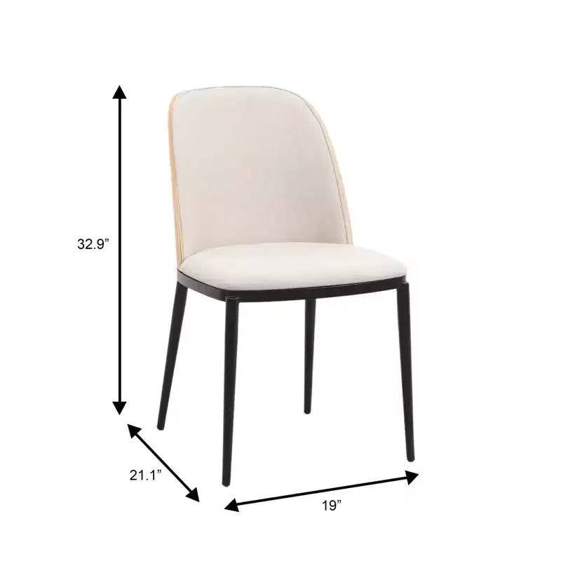 LeisureMod Verve 5-delige eetset - ronde tafel met MDF-blad van 36, 4 leren eetkamerstoelen