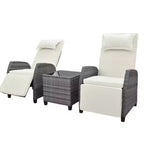 Rattan 2-Seater and Coffee Table Set: Adjustable, Perfect for Outdoor Spaces