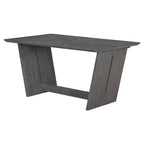 Whisen 6-Piece Retro Kitchen Dining Table Set for 6, Wood Kitchen Table and Chairs Set with Bench, Trestle Base, Soft Cushion