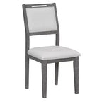 Whisen 6-Piece Retro Kitchen Dining Table Set for 6, Wood Kitchen Table and Chairs Set with Bench, Trestle Base, Soft Cushion