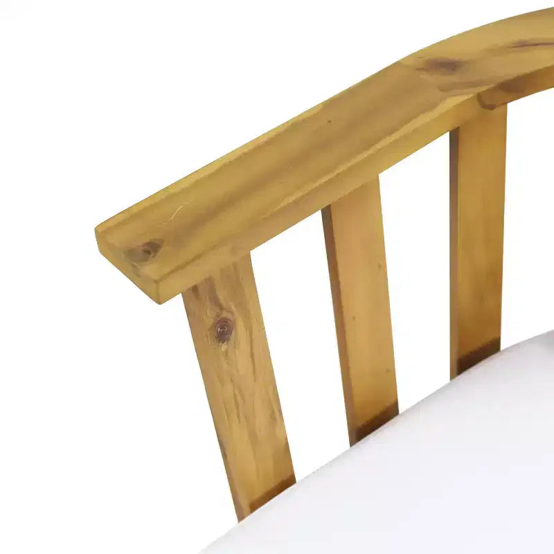 GDFStudio Lorie 3-delige loungeset voor buiten van acaciahout met waterafstotende kussens, teak/wit