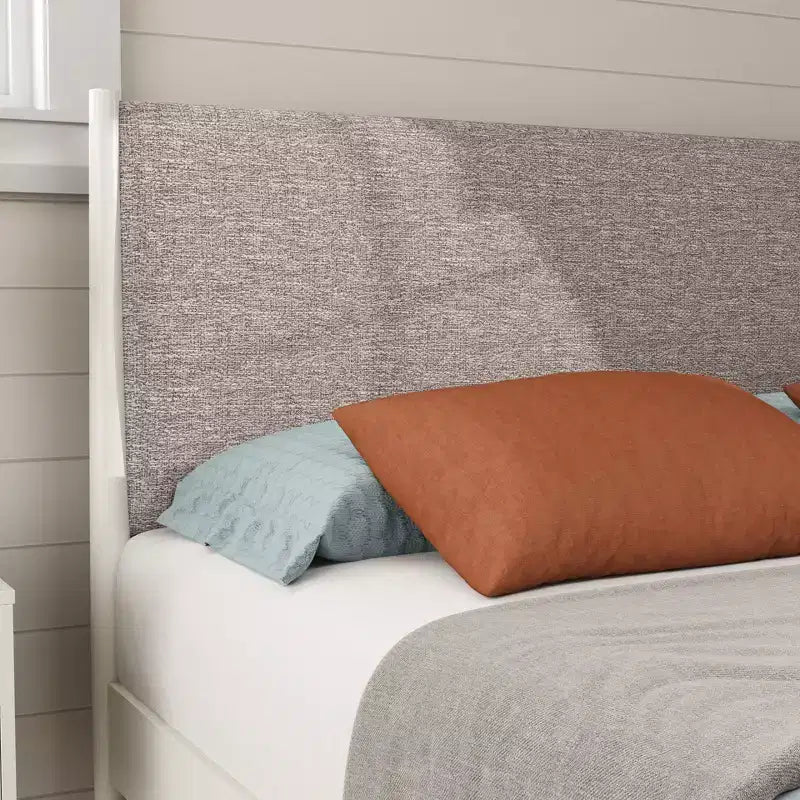 Roundhill Furniture Feeney 3-delige slaapkamermeubelset, bed met platform en twee nachtkastjes, crèmewit, queensize