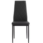 5/7 PCS Dining Table Set Dining Set with PU Chairs & Tempered Glass Dining Table, Black-ModernLuxe