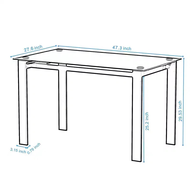5/7 PCS Dining Table Set Dining Set with PU Chairs & Tempered Glass Dining Table, Black-ModernLuxe
