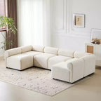 Christopher Knight Home Fermin moderne modulaire hoekbank van 6 delen met ronde rugleuning