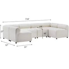 Christopher Knight Home Fermin moderne modulaire hoekbank van 6 delen met ronde rugleuning