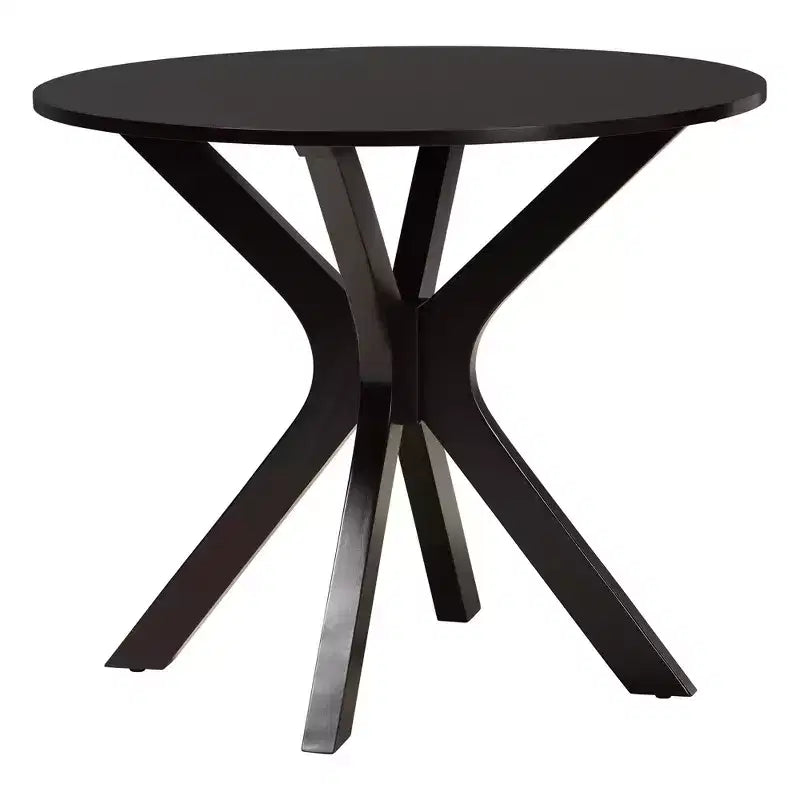 Baxton Studio Norah Modern Grey Fabric and Dark Brown Finished Wood 5-Piece Dining Set