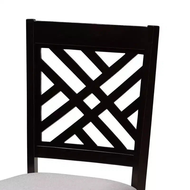 Baxton Studio Norah Modern Grey Fabric and Dark Brown Finished Wood 5-Piece Dining Set