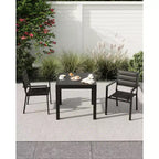 Patio Stackable Chairs Set of 2 Outdoor Aluminum Stacking Dining Chairs with Textilene Fabric for Outdoor Patio Deck Backyard