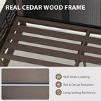 EAGLE PEAK 4 Pieces Natural Cedar Wood Patio Furniture, Outdoor Conversation Set with Coffee Table