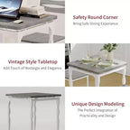 3 Piece Dining Table Set, Dining Table Set for 2, Spiral Table Legs, Industrial Style Kitchen Table Set, for Small Spaces, Kitchen, Apartment