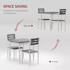 3 Piece Dining Table Set, Dining Table Set for 2, Spiral Table Legs, Industrial Style Kitchen Table Set, for Small Spaces, Kitchen, Apartment
