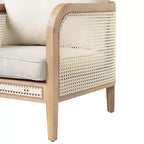 Christopher Knight Home Maciej 3 Piece Outdoor Rustic Acacia Wood and Rattan Seating Set