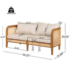 Christopher Knight Home Maciej 3 Piece Outdoor Rustic Acacia Wood and Rattan Seating Set