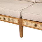 Christopher Knight Home Maciej 3 Piece Outdoor Rustic Acacia Wood and Rattan Seating Set