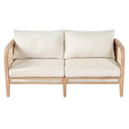 Christopher Knight Home Maciej 3 Piece Outdoor Rustic Acacia Wood and Rattan Seating Set