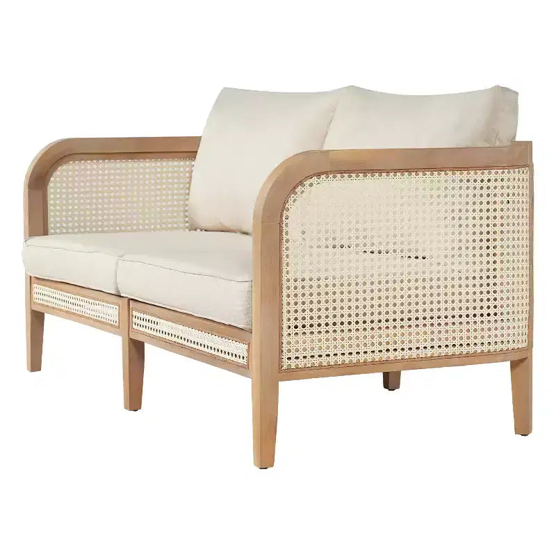 Christopher Knight Home Maciej 3 Piece Outdoor Rustic Acacia Wood and Rattan Seating Set