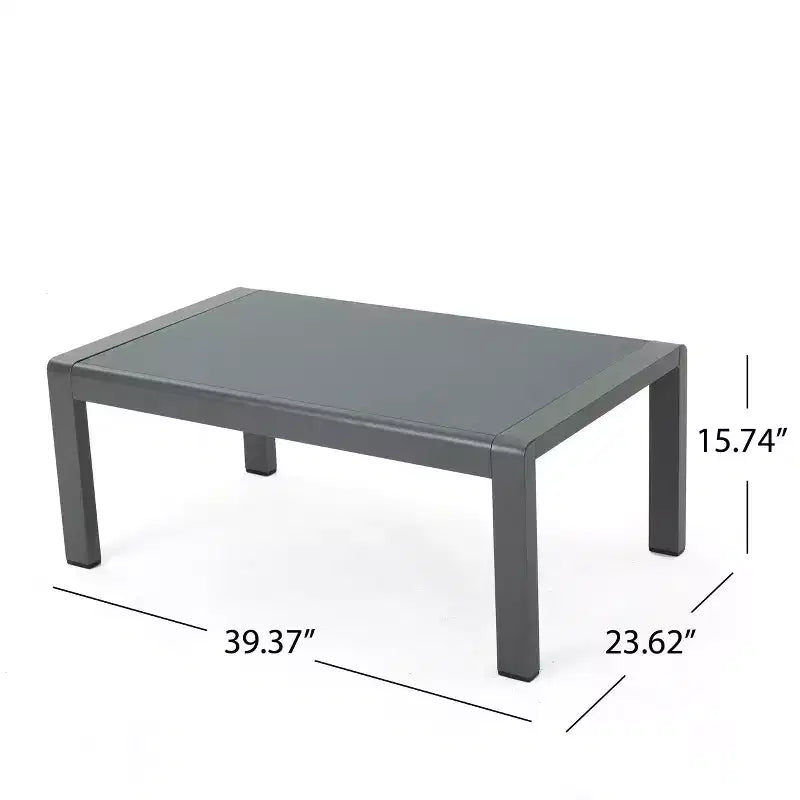 GDFStudio Crested Bay aluminium praatset voor buiten voor 8 personen, met kussens