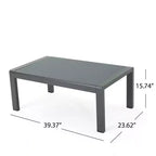 GDFStudio Crested Bay aluminium praatset voor buiten voor 8 personen, met kussens