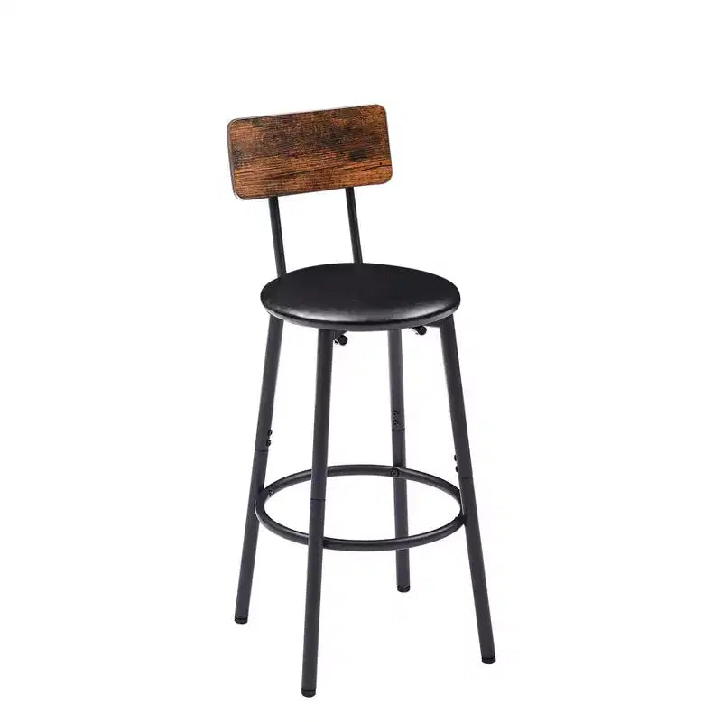 GDFStudio Briar rustieke 3-delige bartafelset met barkrukken bekleed met kunstleer