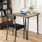 Eettafelset van 3 delen met 2 gestoffeerde stoelen
