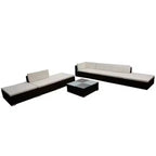vidaXL 8-delige loungeset voor buiten met kussens, polyrotan, bruin