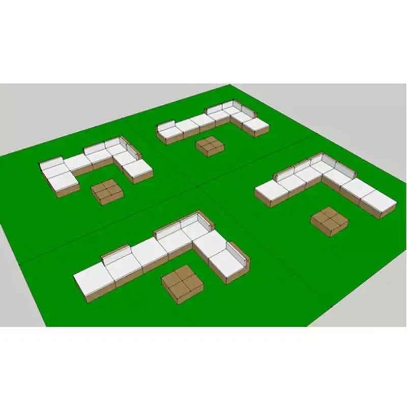 vidaXL 8-delige loungeset voor buiten met kussens, polyrotan, bruin