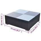 vidaXL Lounge Set Black
