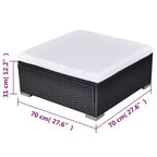vidaXL Lounge Set Black