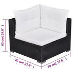 vidaXL Lounge Set Black