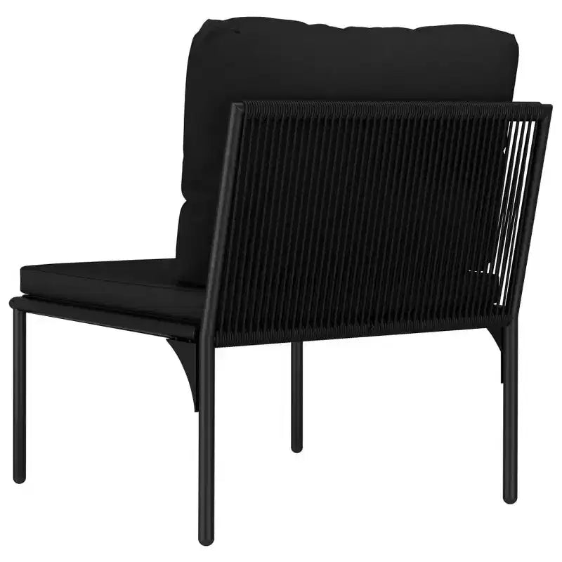 vidaXL loungeset voor buiten, tuinmeubelset met tafel en stoelen, zwart pvc