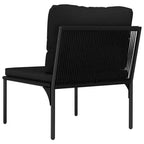 vidaXL loungeset voor buiten, tuinmeubelset met tafel en stoelen, zwart pvc