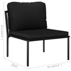 vidaXL loungeset voor buiten, tuinmeubelset met tafel en stoelen, zwart pvc