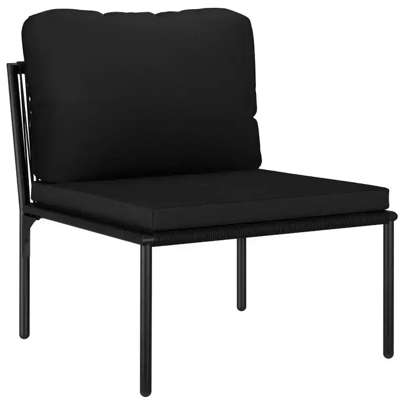 vidaXL loungeset voor buiten, tuinmeubelset met tafel en stoelen, zwart pvc