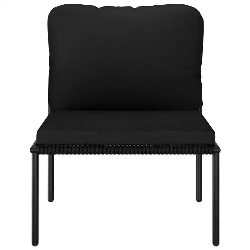 vidaXL loungeset voor buiten, tuinmeubelset met tafel en stoelen, zwart pvc