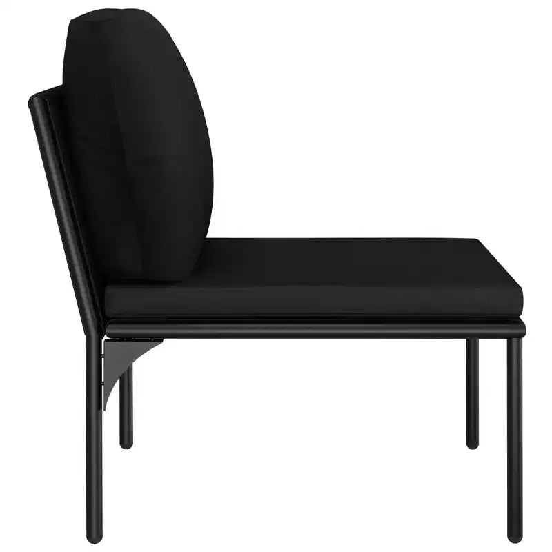 vidaXL loungeset voor buiten, tuinmeubelset met tafel en stoelen, zwart pvc