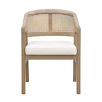 Christopher Knight Home Gween Farmhouse 7 Piece Dining Set with Rubberwood Upholstered Rattan Chairs