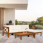 BestMassage 5 Piece Patio Sofa Set Outdoor Furniture for Beach Backyard and Garden
