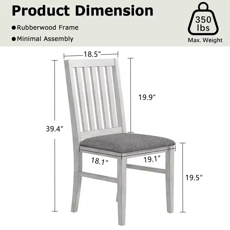 VECELO ronde uitschuifbare eetkamertafelset, tafel van rubberhout met 4/6 armloze gestoffeerde eetkamerstoelen voor de keuken, grijs