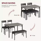 Eettafelset voor 4 personen, keukentafel met 2 gestoffeerde stoelen en 1 bank, rechthoekige houten eettafelset met stoelen voor kleine ruimtes