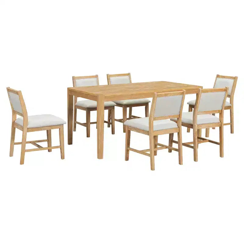 Merax 7-Piece Retro Dining Table Set for 6