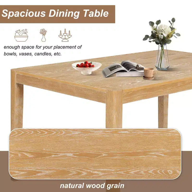 Merax 7-Piece Retro Dining Table Set for 6