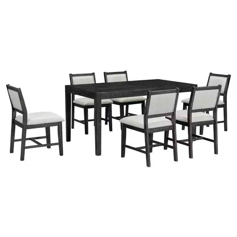 Merax 7-Piece Retro Dining Table Set for 6