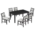 Merax 7-Piece Retro Dining Table Set for 6