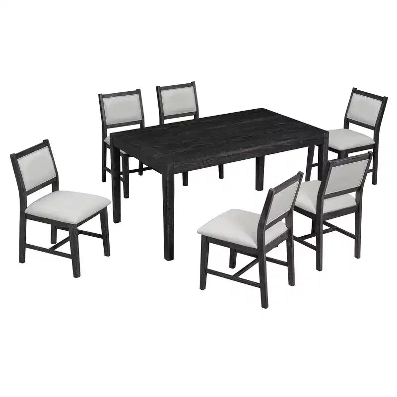 Merax 7-Piece Retro Dining Table Set for 6